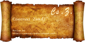 Csernai Zekő névjegykártya